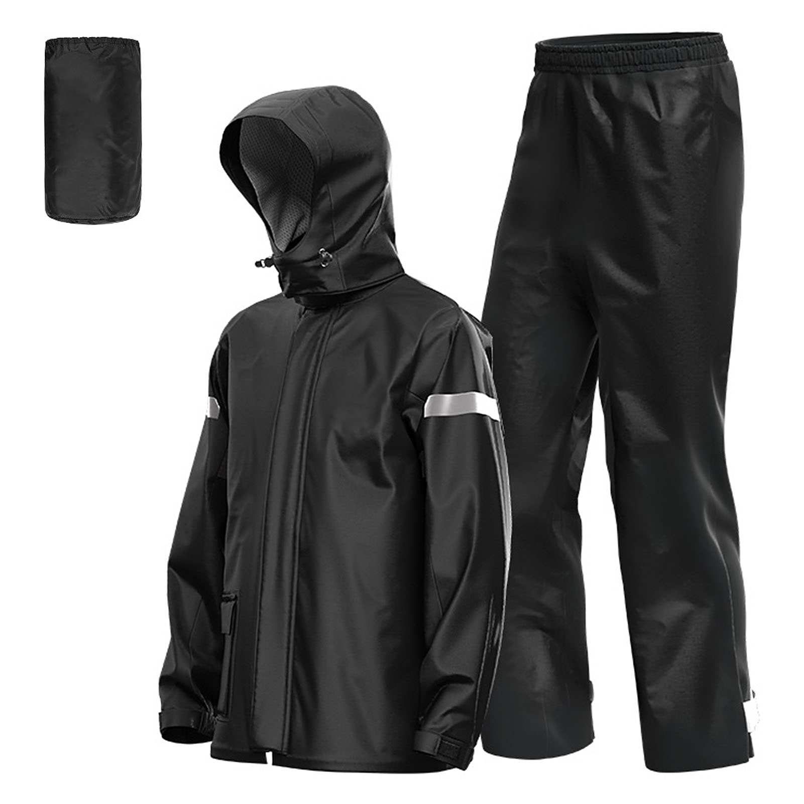 Cycling Gear Rain - Motorrad-Regenanzug für Herren, reflektierend, wasserabweisend, Regenjacke