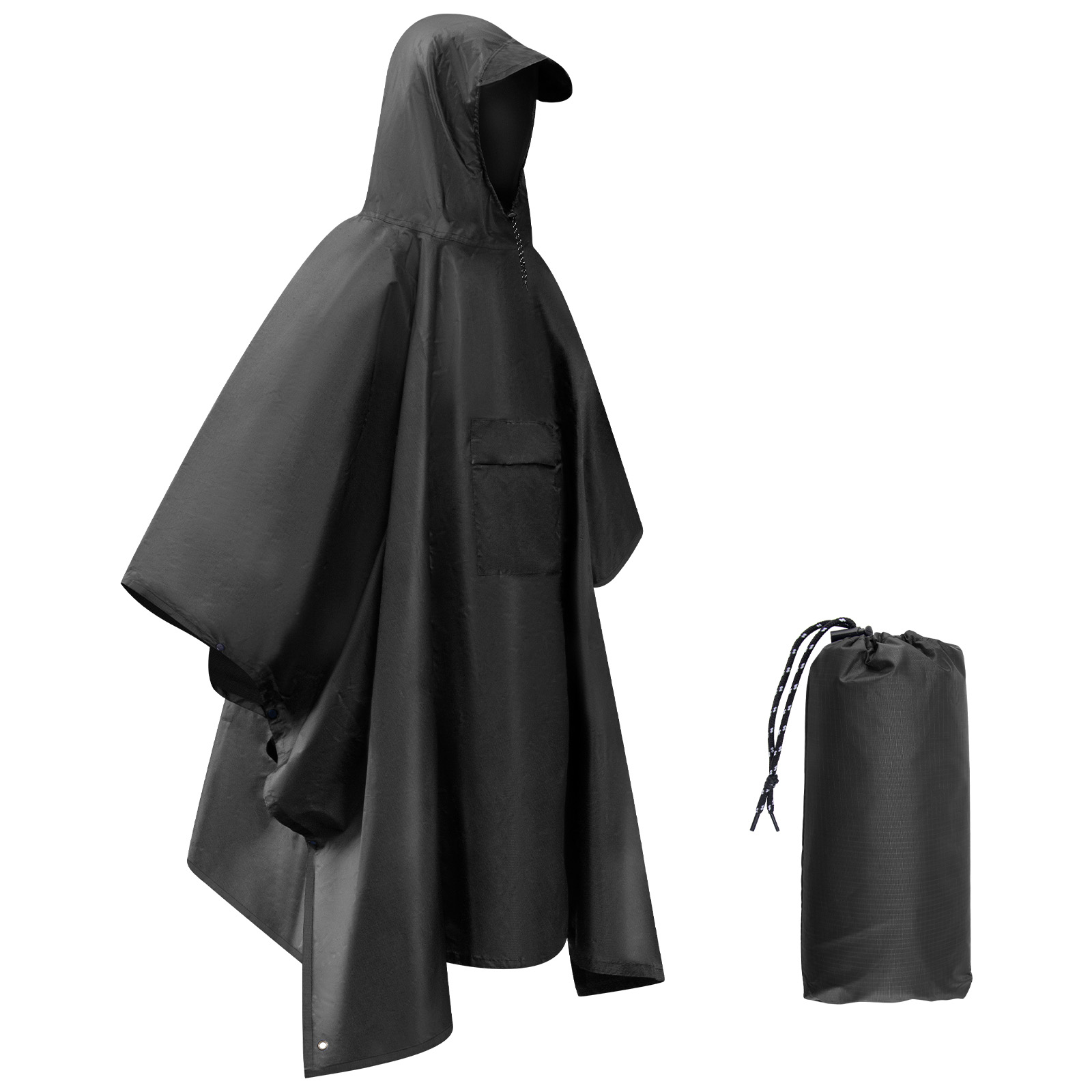 Cycling Gear Rain - Regenponcho für Erwachsene, leichter, wasserdichter Regenmantel