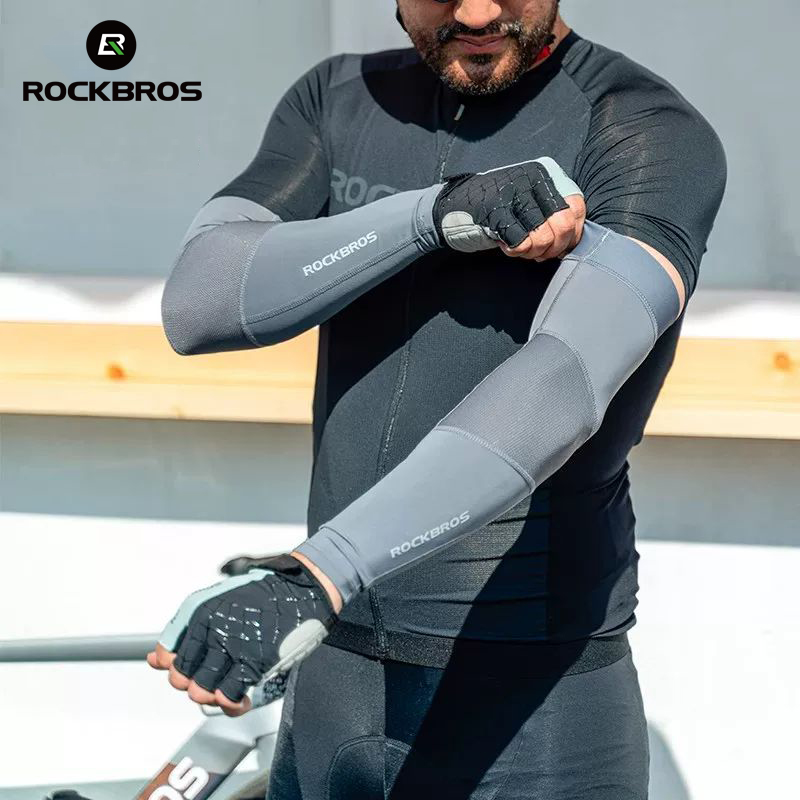 Cycling Arm Warmers - ROCKBROS Sommer-Armstulpen aus Kühlstoff mit UV-Schutz,