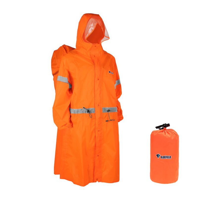 Cycling Gear Rain - Unisex Reflektierender Outdoor-Kletterrucksack Regenmantel Regenschutz Einteiliger
