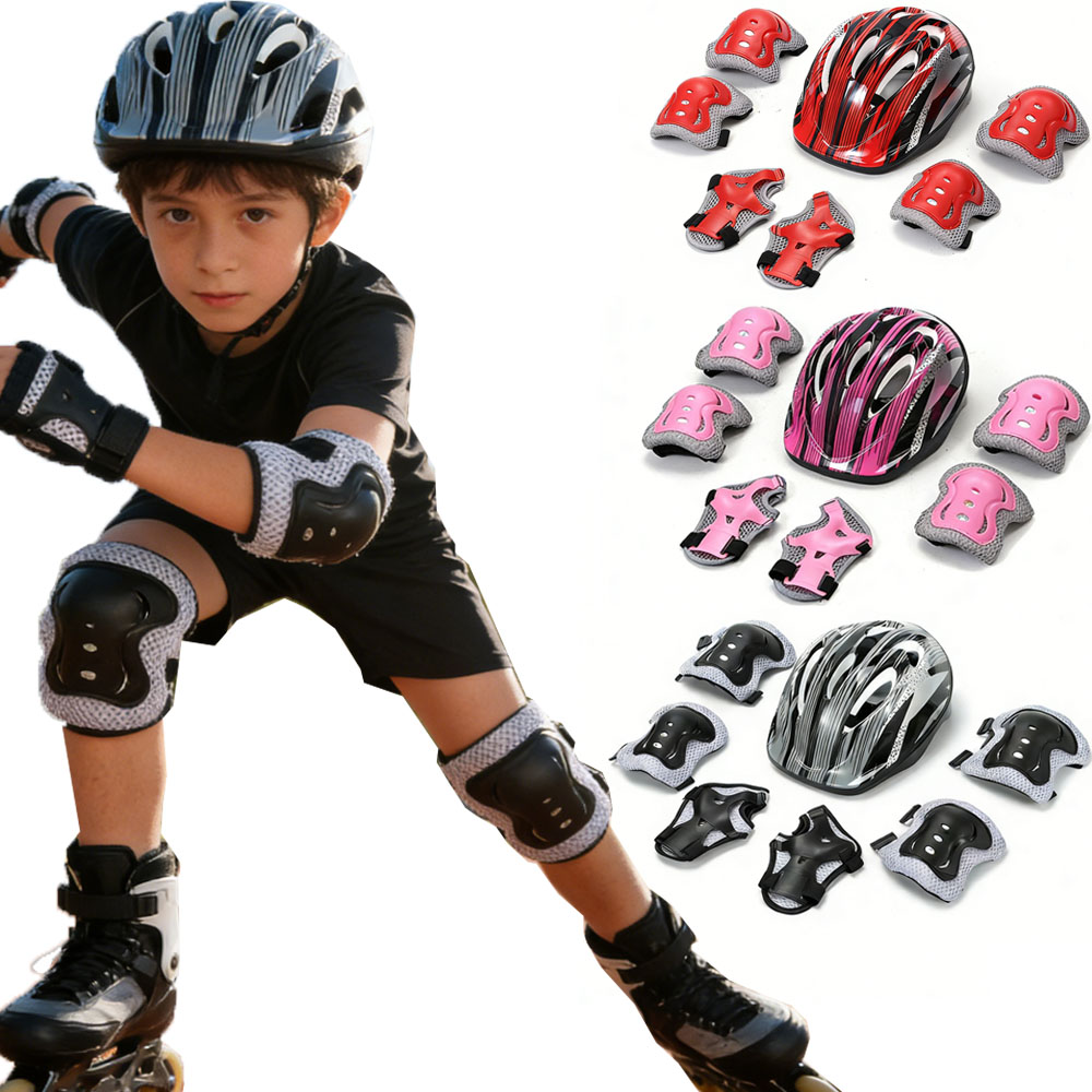 Cycling Safety Gear For Kids - Fahrrad-Sport-Schutzausrüstungsset, verstellbar, für Kinder, Sicherheit, Skaten,