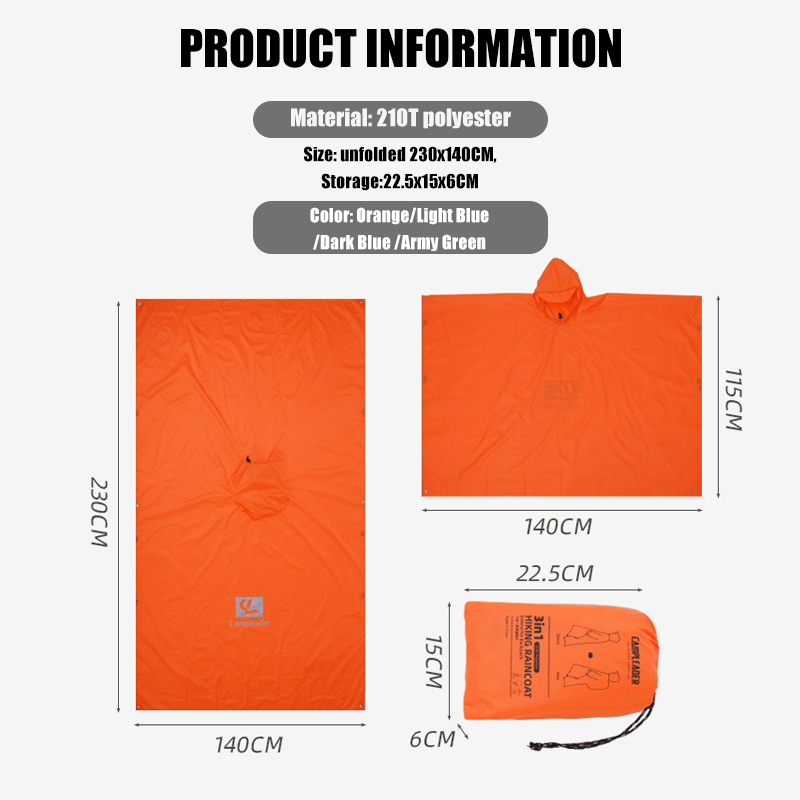 3-in-1 Leichter Regenponcho, W – Cycling Gear Rain Bewertung und Preis
