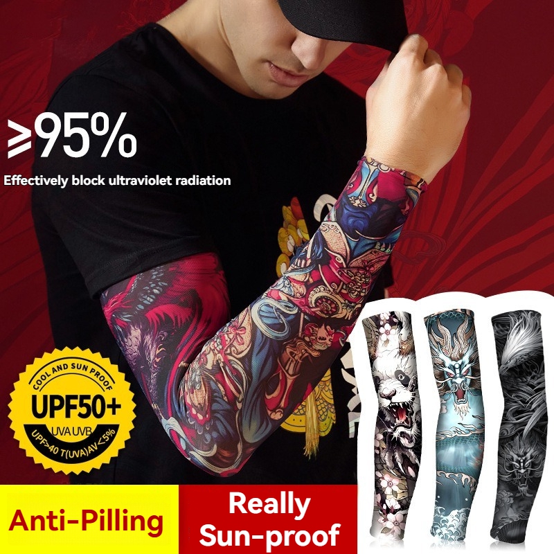 Sommer Tattoo Ärmel Eis Seide  – Cycling Arm Warmers Bewertung und Preis